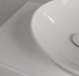 Раковина Villeroy & Boch Loop & Friends ⌀42 см без переливу TitanCeram CeramicPlus білий альпійський 4A4601R1