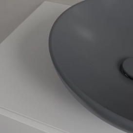 Раковина Villeroy & Boch Loop & Friends ⌀42 см без переливу TitanCeram CeramicPlus графіт 4A4601i4