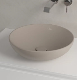Раковина Villeroy & Boch Loop & Friends ⌀42 см без переливу TitanCeram CeramicPlus мигдаль 4A4601AM