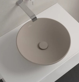 Раковина Villeroy & Boch Loop & Friends ⌀42 см без переливу TitanCeram CeramicPlus мигдаль 4A4601AM
