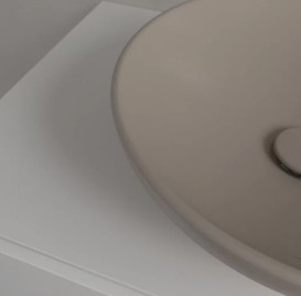 Раковина Villeroy & Boch Loop & Friends ⌀42 см без переливу TitanCeram CeramicPlus мигдаль 4A4601AM