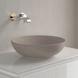 Раковина Villeroy & Boch Loop & Friends ⌀42 см без переливу TitanCeram CeramicPlus мигдаль 4A4601AM