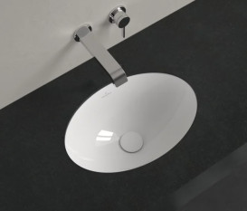 Раковина Villeroy & Boch Loop & Friends 43х28 см с переливом TitanCeram альпийский белый 4A530001