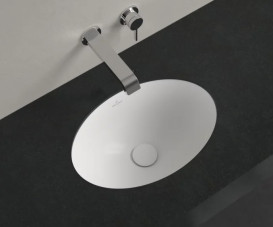 Раковина Villeroy&Boch Loop&Friends 43х28 см з переливом TitanCeram CeramicPlus кам'яний білий 4A5300RW