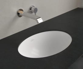 Раковина Villeroy&Boch Loop&Friends 43х28 см з переливом TitanCeram CeramicPlus кам'яний білий 4A5300RW