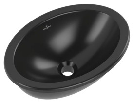 Раковина Villeroy & Boch Loop & Friends 43х28 см без перелива TitanCeram CeramicPlus Ebony (черный матовый) 4A5301S5