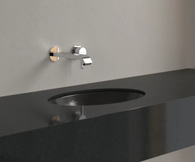 Раковина Villeroy & Boch Loop & Friends 43х28 см без перелива TitanCeram CeramicPlus Ebony (черный матовый) 4A5301S5