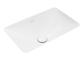 Раковина Villeroy & Boch Loop & Friends 45х28 см с переливом TitanCeram CeramicPlus каменный белый 4A5600RW