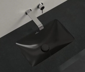 Раковина Villeroy&Boch Loop&Friends 45х28 см без переливу TitanCeram CeramicPlus Ebony (чорний матовий) 4A5601S5