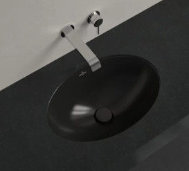 Раковина Villeroy & Boch Loop & Friends 48,5х32,5 см без переливу TitanCeram CeramicPlus Ebony (чорний матовий) 4A5401S5