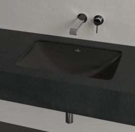 Раковина Villeroy & Boch Loop & Friends 54х34 см с переливом TitanCeram CeramicPlus Ebony (черный матовый) 4A5700S5