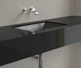 Раковина Villeroy & Boch Loop & Friends 54х34 см с переливом TitanCeram CeramicPlus Ebony (черный матовый) 4A5700S5