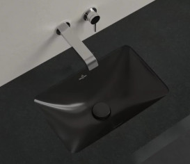 Раковина Villeroy & Boch Loop & Friends 54х34 см без перелива TitanCeram CeramicPlus Ebony (черный матовый) 4A5701S5