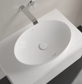 Раковина Villeroy & Boch Loop & Friends 56х38 см з переливом TitanCeram CeramicPlus кам'яний білий 4A4700RW