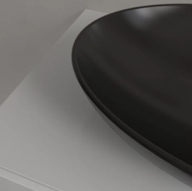 Раковина Villeroy&Boch Loop&Friends 56х38 см з переливом TitanCeram CeramicPlus Ebony (чорний матовий) 4A4700S5