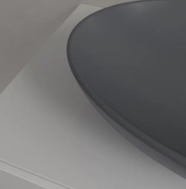 Раковина Villeroy & Boch Loop & Friends 56х38 см із переливом TitanCeram CeramicPlus графіт 4A4700i4