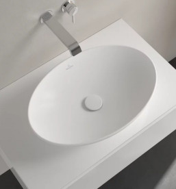 Раковина Villeroy & Boch Loop & Friends 56х38 см без перелива TitanCeram CeramicPlus каменный белый 4A4701RW