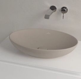 Раковина Villeroy & Boch Loop & Friends 56х38 см без перелива TitanCeram CeramicPlus миндаль 4A4701AM