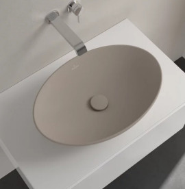 Раковина Villeroy & Boch Loop & Friends 56х38 см без перелива TitanCeram CeramicPlus миндаль 4A4701AM
