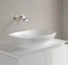 Раковина Villeroy & Boch Loop & Friends 56х38 см с переливом TitanCeram альпийский белый 4A490001