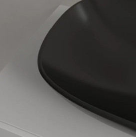 Раковина Villeroy&Boch Loop&Friends 56х38 см з переливом TitanCeram CeramicPlus Ebony (чорний матовий) 4A4900S5