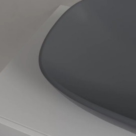 Раковина Villeroy & Boch Loop & Friends 56х38 см із переливом TitanCeram CeramicPlus графіт 4A4900i4