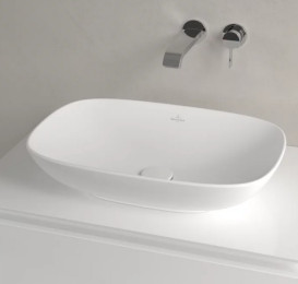 Раковина Villeroy & Boch Loop & Friends 56х38 см без перелива TitanCeram CeramicPlus каменный белый 4A4901RW