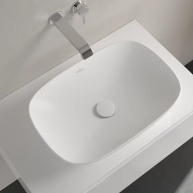 Раковина Villeroy & Boch Loop & Friends 56х38 см без перелива TitanCeram CeramicPlus каменный белый 4A4901RW