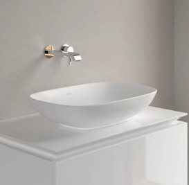 Раковина Villeroy & Boch Loop & Friends 56х38 см без перелива TitanCeram CeramicPlus каменный белый 4A4901RW