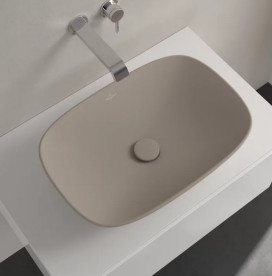 Раковина Villeroy & Boch Loop & Friends 56х38 см без перелива TitanCeram CeramicPlus миндаль 4A4901AM