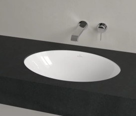 Раковина Villeroy & Boch Loop & Friends 56х38 см с переливом TitanCeram CeramicPlus альпийский белый 4A5500R1