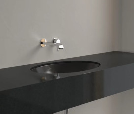 Раковина Villeroy & Boch Loop & Friends 56х38 см без перелива TitanCeram CeramicPlus Ebony (черный матовый) 4A5501S5