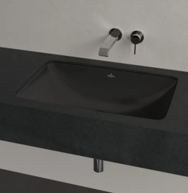Раковина Villeroy&Boch Loop&Friends 61,5х38 см з переливом TitanCeram CeramicPlus Ebony (чорний матовий) 4A5800S5