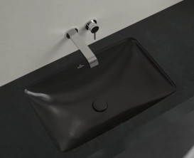 Раковина Villeroy&Boch Loop&Friends 61,5х38 см з переливом TitanCeram CeramicPlus Ebony (чорний матовий) 4A5800S5