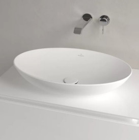 Раковина Villeroy&Boch Loop&Friends 62х42 см з переливом TitanCeram CeramicPlus кам'яний білий 4A4800RW