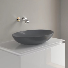 Раковина Villeroy & Boch Loop & Friends 62х42 см з переливом TitanCeram CeramicPlus графіт 4A4800i4