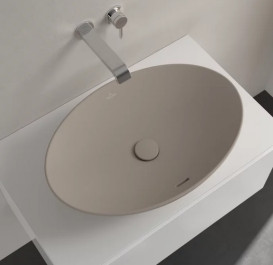 Раковина Villeroy & Boch Loop & Friends 62х42 см з переливом TitanCeram CeramicPlus мигдаль 4A4800AM