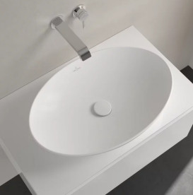 Раковина Villeroy & Boch Loop & Friends 62х42 см без переливу TitanCeram CeramicPlus кам'яний білий 4A4801RW