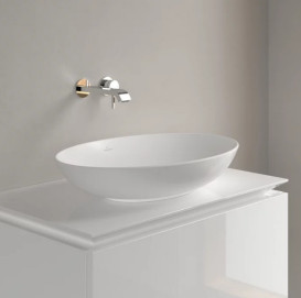 Раковина Villeroy & Boch Loop & Friends 62х42 см без переливу TitanCeram CeramicPlus кам'яний білий 4A4801RW