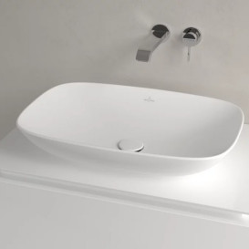 Раковина Villeroy&Boch Loop&Friends 62х42 см з переливом TitanCeram CeramicPlus кам'яний білий 4A5000RW