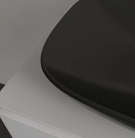 Раковина Villeroy & Boch Loop & Friends 62х42 см з переливом TitanCeram CeramicPlus Ebony (чорний матовий) 4A5000S5