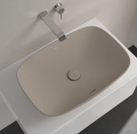 Раковина Villeroy & Boch Loop & Friends 62х42 см з переливом TitanCeram CeramicPlus мигдаль 4A5000AM