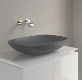 Раковина Villeroy & Boch Loop & Friends 62х42 см без перелива TitanCeram CeramicPlus графит 4A5001i4