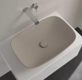 Раковина Villeroy & Boch Loop & Friends 62х42 см без переливу TitanCeram CeramicPlus мигдаль 4A5001AM
