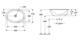 Раковина Villeroy & Boch Loop & Friends 66х47 см без переливу TitanCeram білий альпійський 4A630101