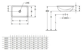Раковина Villeroy & Boch Loop & Friends 67,5х45 см с переливом TitanCeram CeramicPlus альпийский белый 4A6600R1