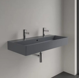 Раковина Villeroy & Boch Memento 2.0 100х47 см із переливом TitanCeram CeramicPlus графіт 4A22A4I4