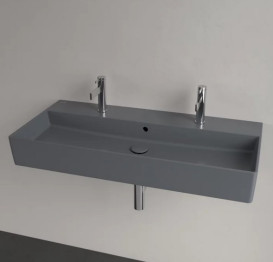 Раковина Villeroy & Boch Memento 2.0 100х47 см із переливом TitanCeram CeramicPlus графіт 4A22A4I4