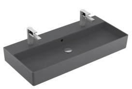 Раковина Villeroy & Boch Memento 2.0 100х47 см із переливом TitanCeram CeramicPlus графіт 4A22A4I4