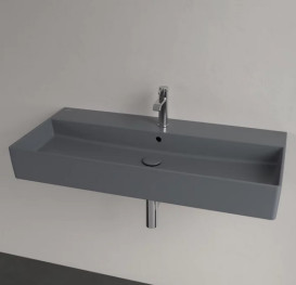 Раковина Villeroy & Boch Memento 2.0 100х47 см із переливом TitanCeram CeramicPlus графіт 4A22A5I4